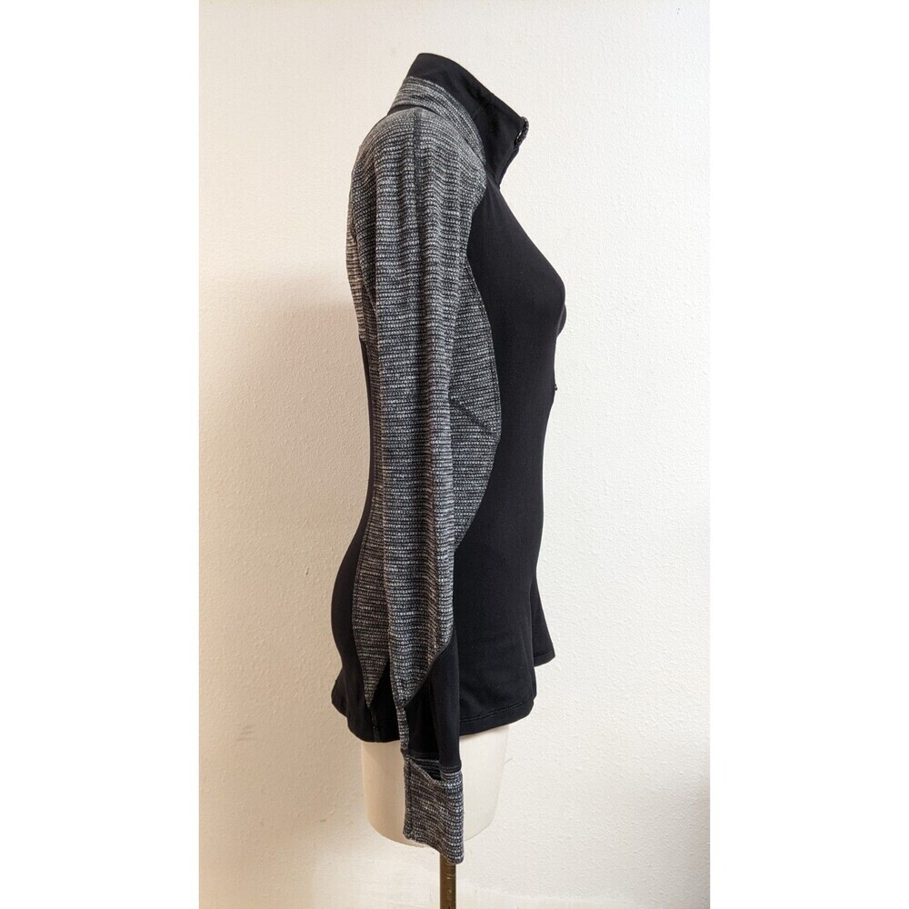 Women's Lululemon Race Your Pace 1/2 Zip Black / Coco Pique Black Pullover Top 6 - Picture 13 of 16